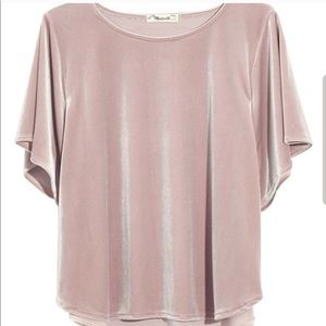 Madewell Velvet Butterfly Top